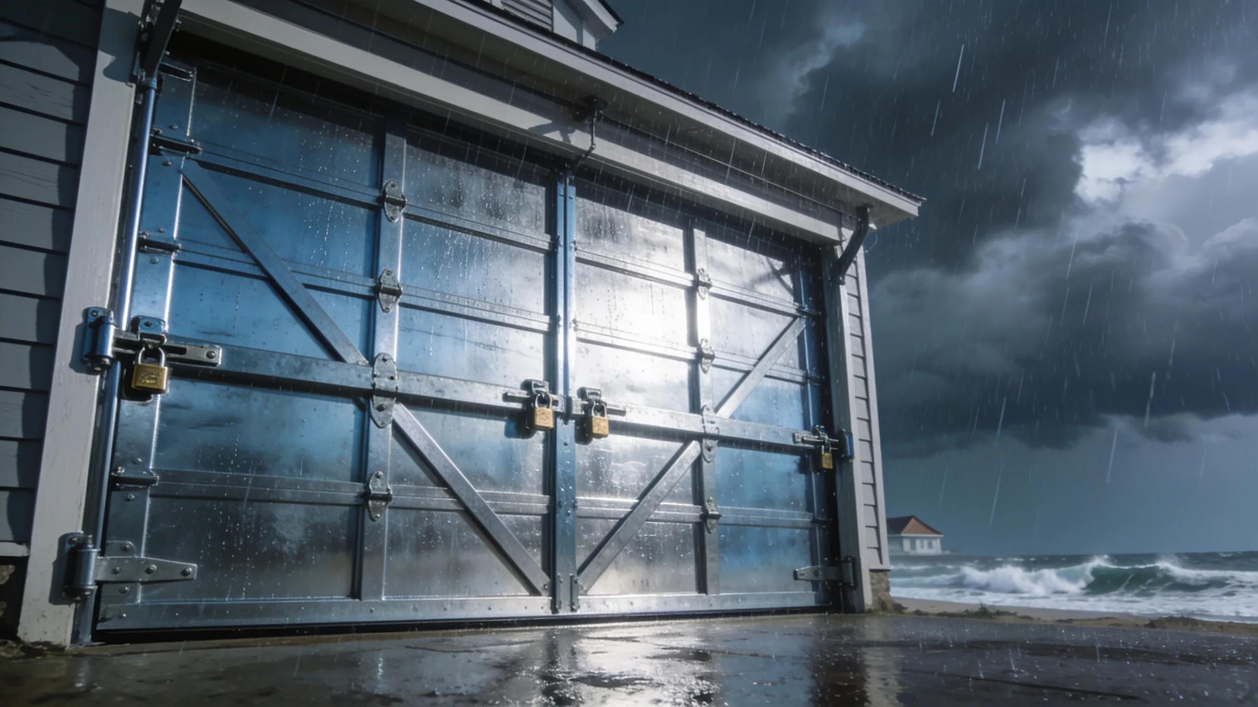 Storm-proof garage door designed to resist coastal weather and corrosion