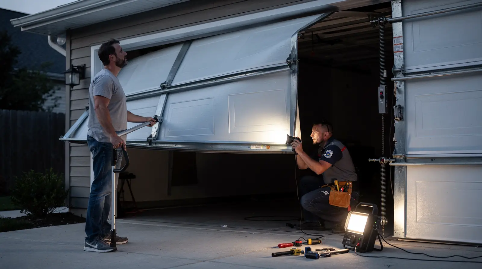 Precision Garage Door Service provides trusted, same-day repair for Long Beach homeowners after a collision