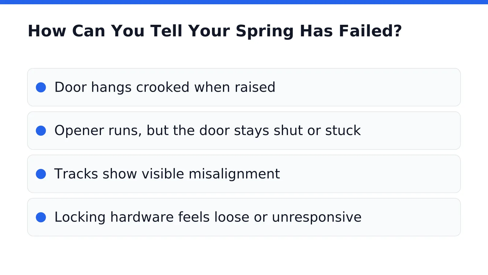 How Can You Tell Your Spring Has Failed