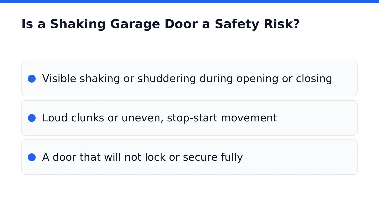 Is a Shaking Garage Door a Safety Risk